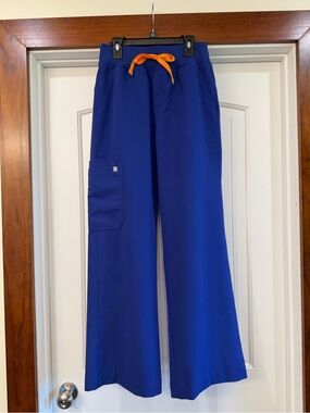 Figs Deep Royal Blue Isabel Wide Leg